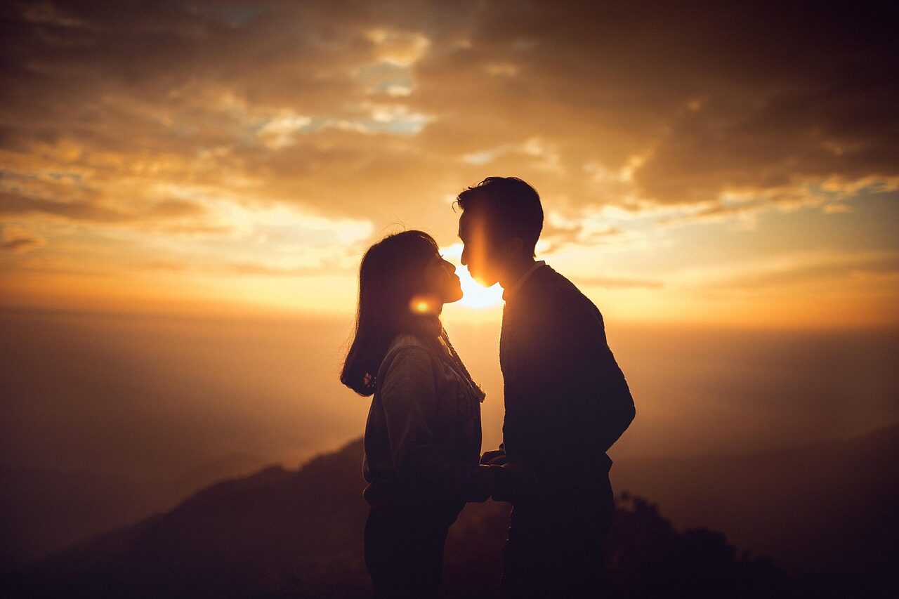 valentines day background, wedding, happy, nature, love, sunset, mountain, cloud, forest, wife, husband, pair